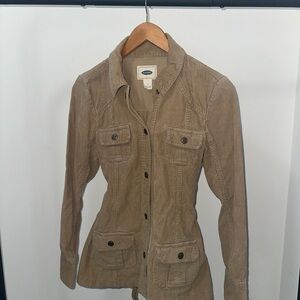 Old Navy Women's Tan Utility Corduroy Jacket